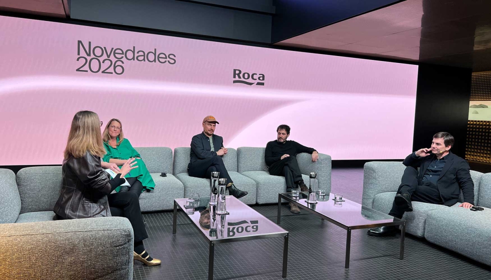 La presentaci�n de las novedades 2026 de Roca se complet� con una mesa redonda con los dise�adores Janet Altherr (Altherr D�sile Park)...