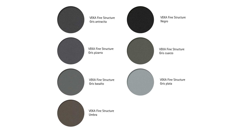 Gama de colores de VEKA Fine Structure