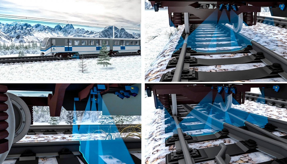 Mediante la instalaci�n de varios sensores de perfiles 2D/3D, uno al lado del otro...