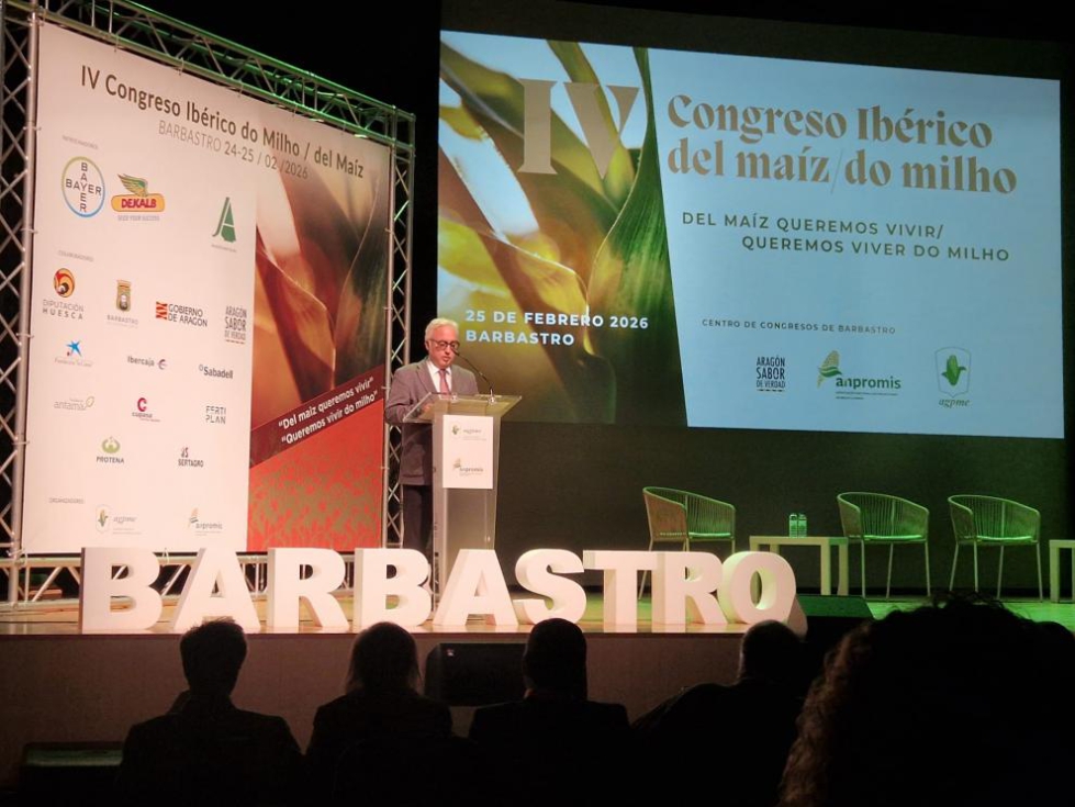 Arag�n defiende el papel estrat�gico del ma�z en la clausura del IV Congreso Ib�rico celebrado en Barbastro...