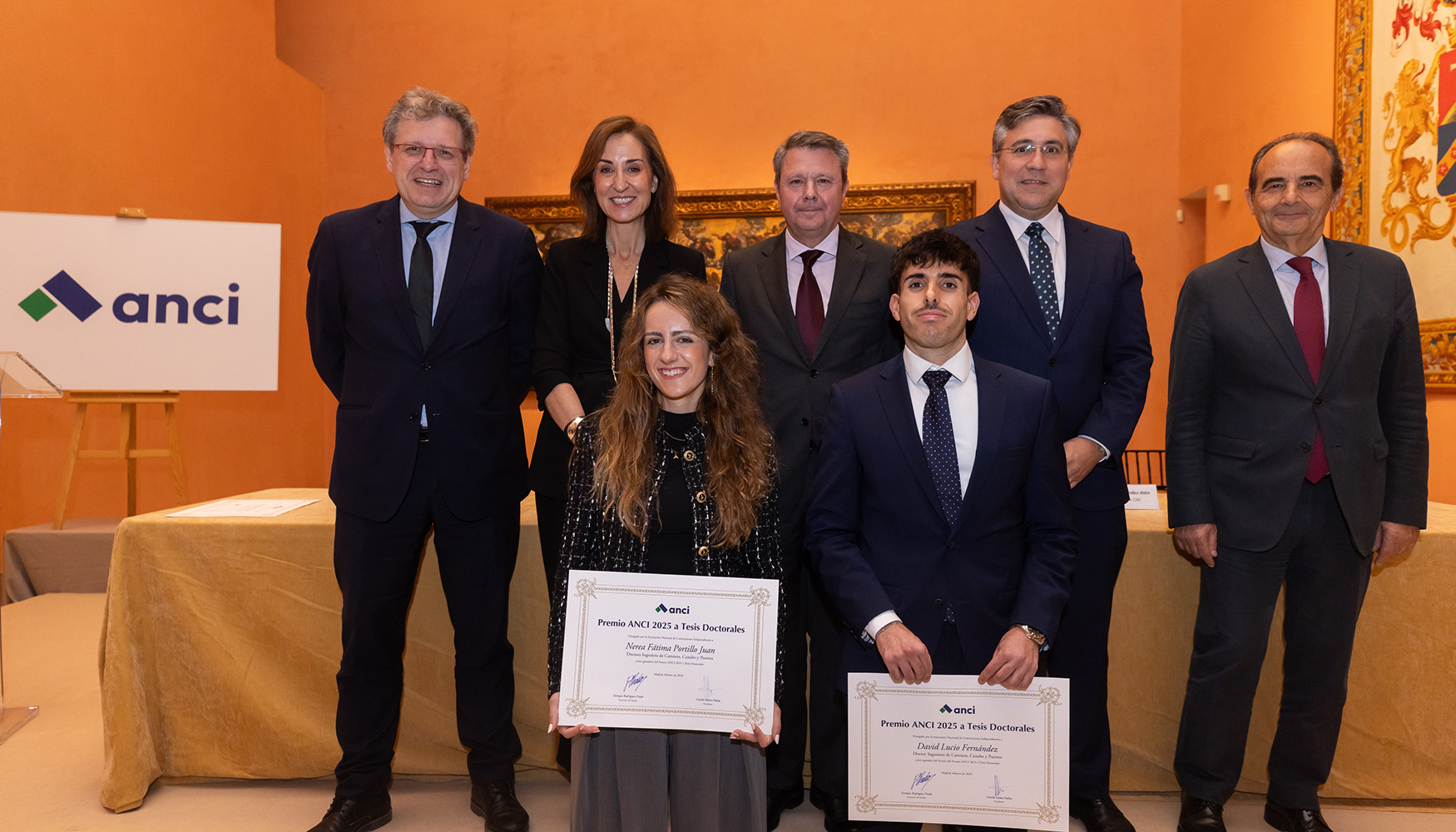 Foto de familia del acto de entrega del Premio ANCI 2025 a Tesis Doctorales