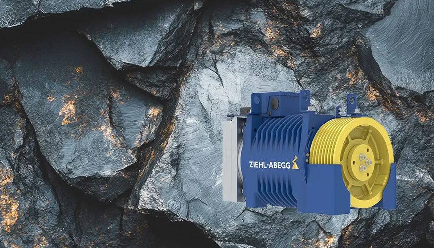 La nueva m�quina con imanes de ferrita de Ziehl-Abegg, presentada durante la pasada edici�n de interlift 2025...