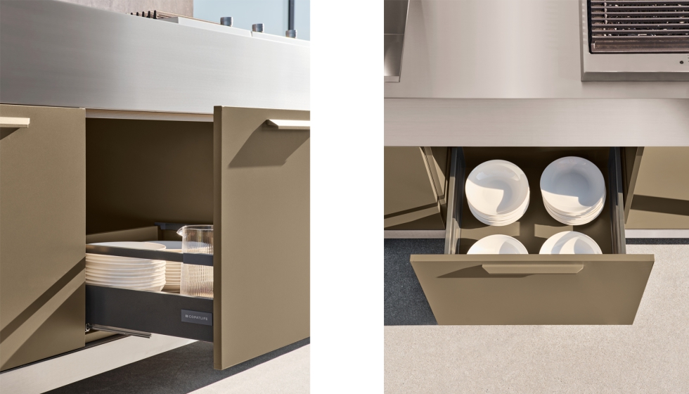 La parte inferior se configura como �rea de almacenamiento, organizada seg�n criterios de racionalizaci�n del volumen...