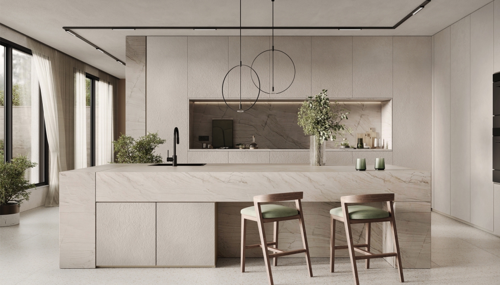 Las soluciones orientadas al dise�o de interiores en cocina, ba�o, hogar y entornos profesionales, combinan expresi�n est�tica...