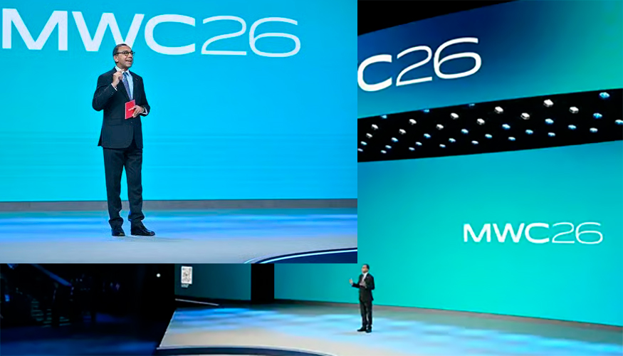 ivek Badrinath, director general de la GSMA, en el discurso inaugural del MWC26