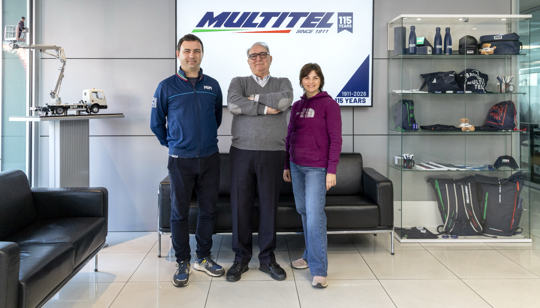 Renzo Pagliero junto a sus hijos Fabio y Anna