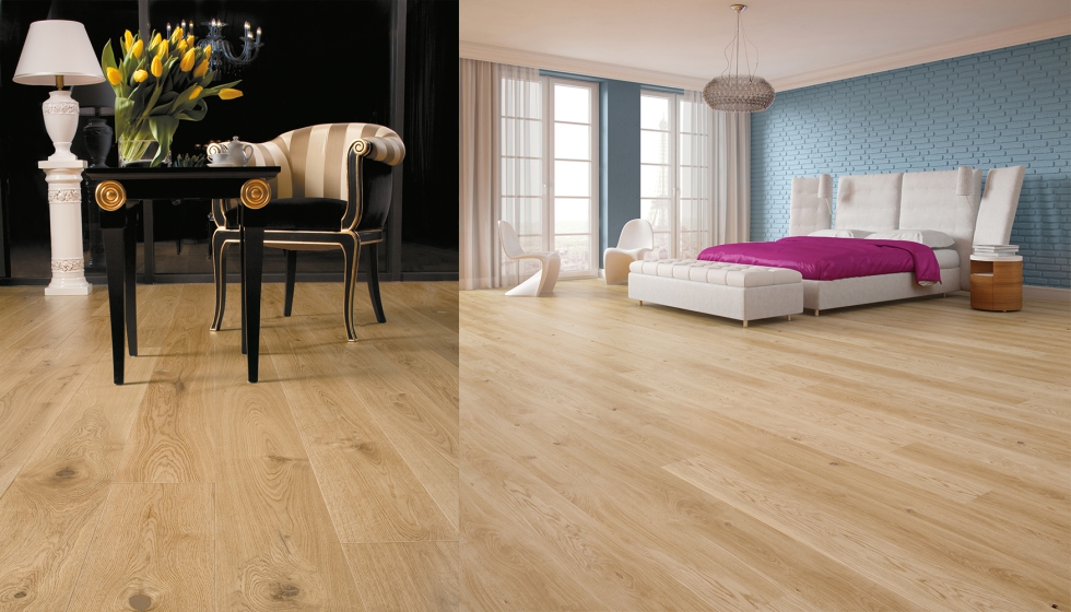 De izquierda a derecha: Medfloor Baltic Wood Natur CD y Medfloor Baltic Wood Duna AB