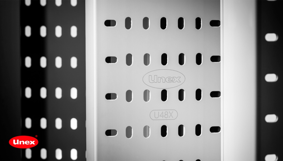 Bandeja Unex en U48X con componente termopl�stico sin hal�genos 100% reciclado