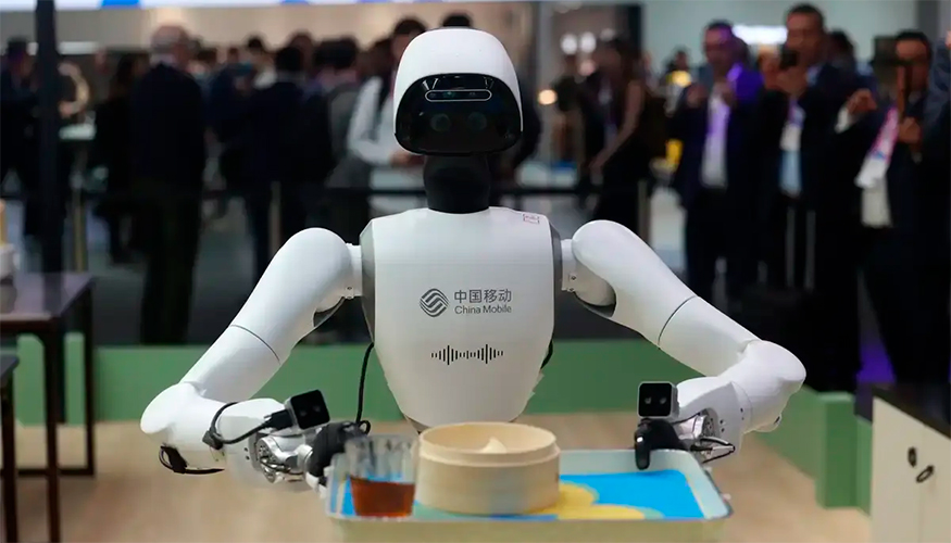 China Mobile realiz� demostraciones de un restaurante robotizado