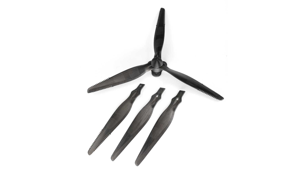 H�lice de dron con palas de rotor de material compuesto reforzado con fibra de carbono...