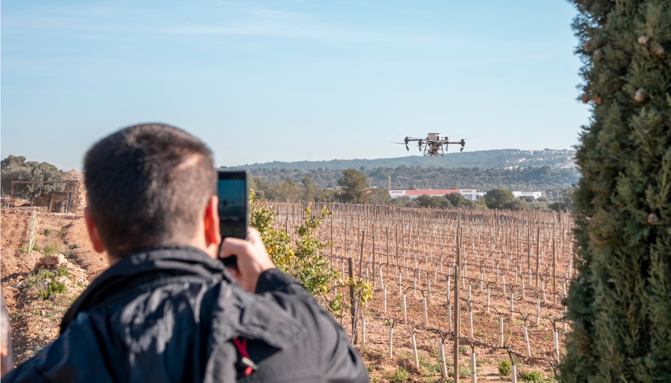 Marrugat Agro mostr� la aplicaci�n de productos l�quidos y s�lidos mediante drones