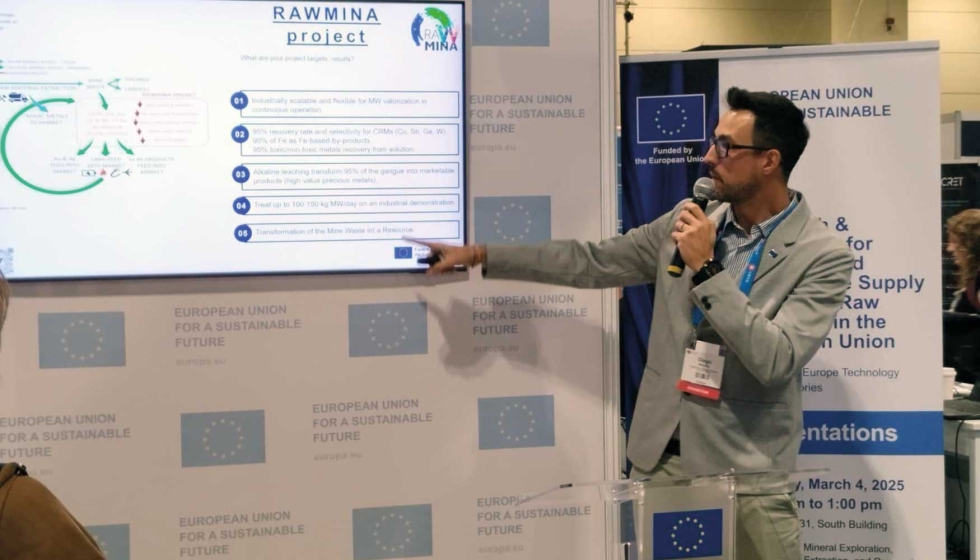 Diego Morillo, coordinador del proyecto, en la convenci�n PDAC (Toronto, Canad�), en marzo de 2025