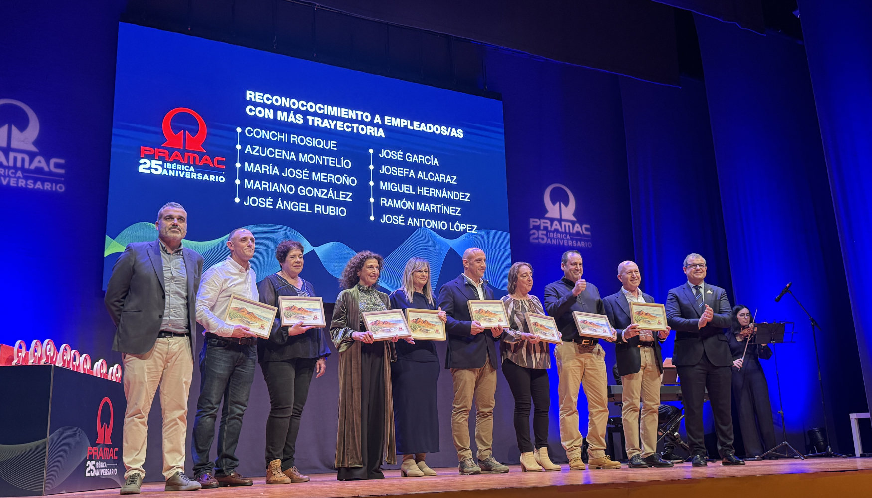 Reconocimiento a los empleados con mayor trayectoria en Pramac Murcia