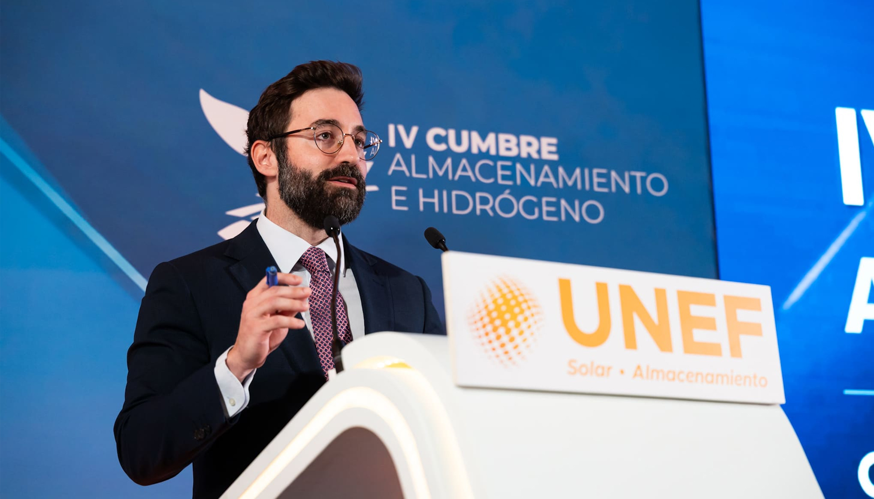 Joan Groizard durante su discurso en la IV Cumbre de Almacenamiento e Hidr�geno