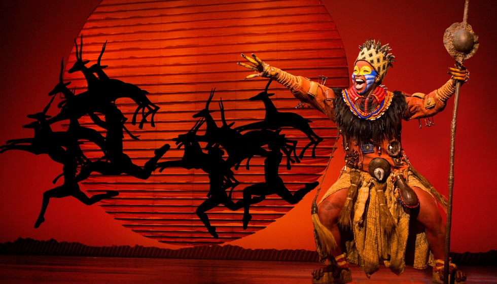 Imagen del musical El Rey Le�n, uno de los m�s longevos de la cartelera en Madrid. Foto: Joan Marcus