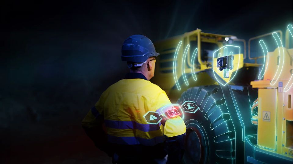 Sistema de seguran�a multicamadas que deteta e alerta os operadores do ve�culo equipado e os pe�es sobre a presen�a uns dos outros...