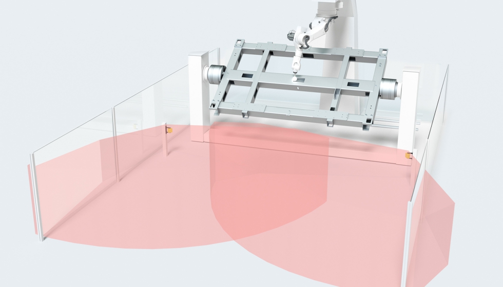 El sistema de radar de seguridad 3D LBK protege las zonas de trabajo peligrosas de las m�quinas contra el acceso y la presencia de personas...