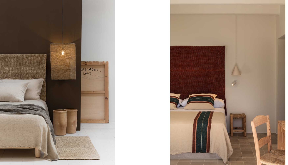 Cabeceros y piezas textiles elaborados en fibras naturales, como el fique, trabajadas a mano con t�cnicas tradicionales...