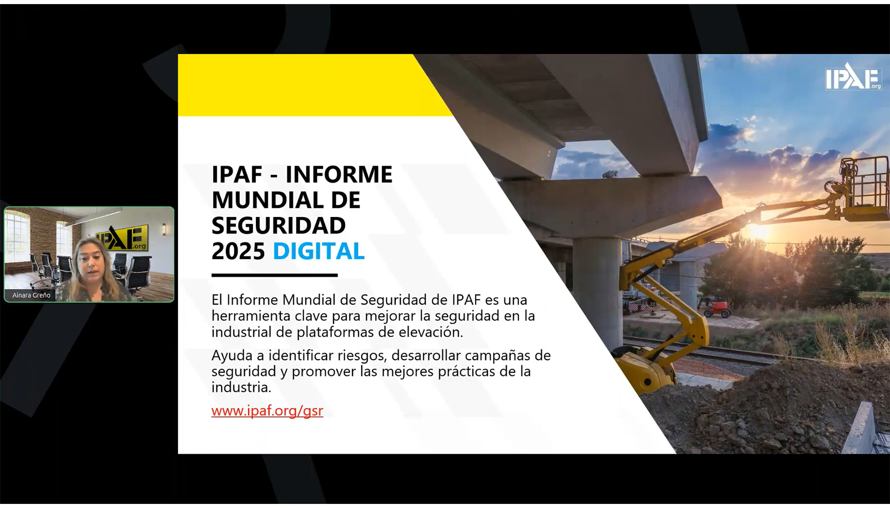 Intervenci�n de Ainara Gre�o, Country Manager de IPAF en Espa�a