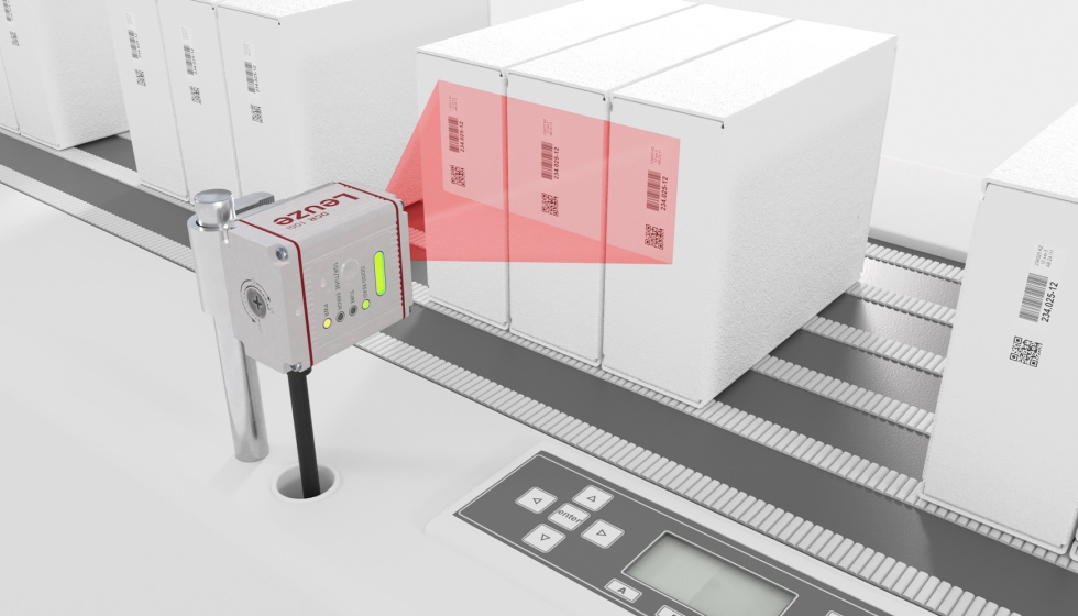 El lector de c�digos DCR 100i puede leer m�ltiples c�digos de barras y c�digos 2D simult�neamente gracias a su amplio campo de visi�n...
