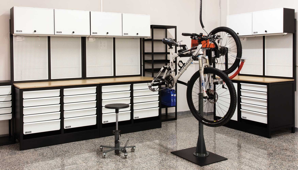 Goliath desarrolla soluciones de mobiliario personalizadas para talleres de bicicletas