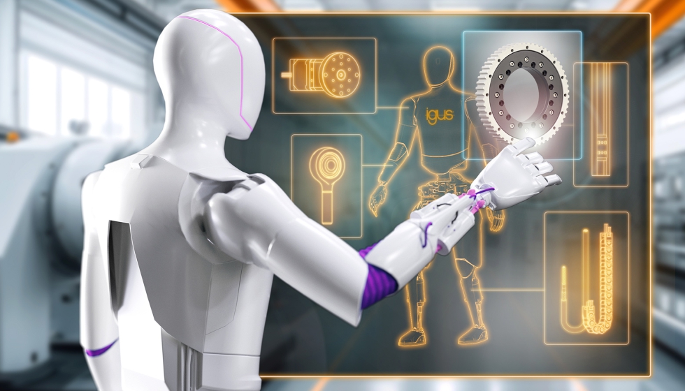Igus ofrece componentes libres de lubricaci�n como cojinetes esf�ricos y cadenas portacables, as� como robots humanoides completos en el mercado RBTX...