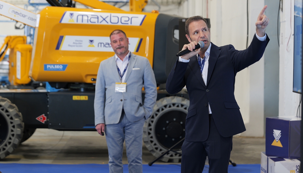 En su discurso, Bernardo G�mez, consejero delegado de Maxber Group...