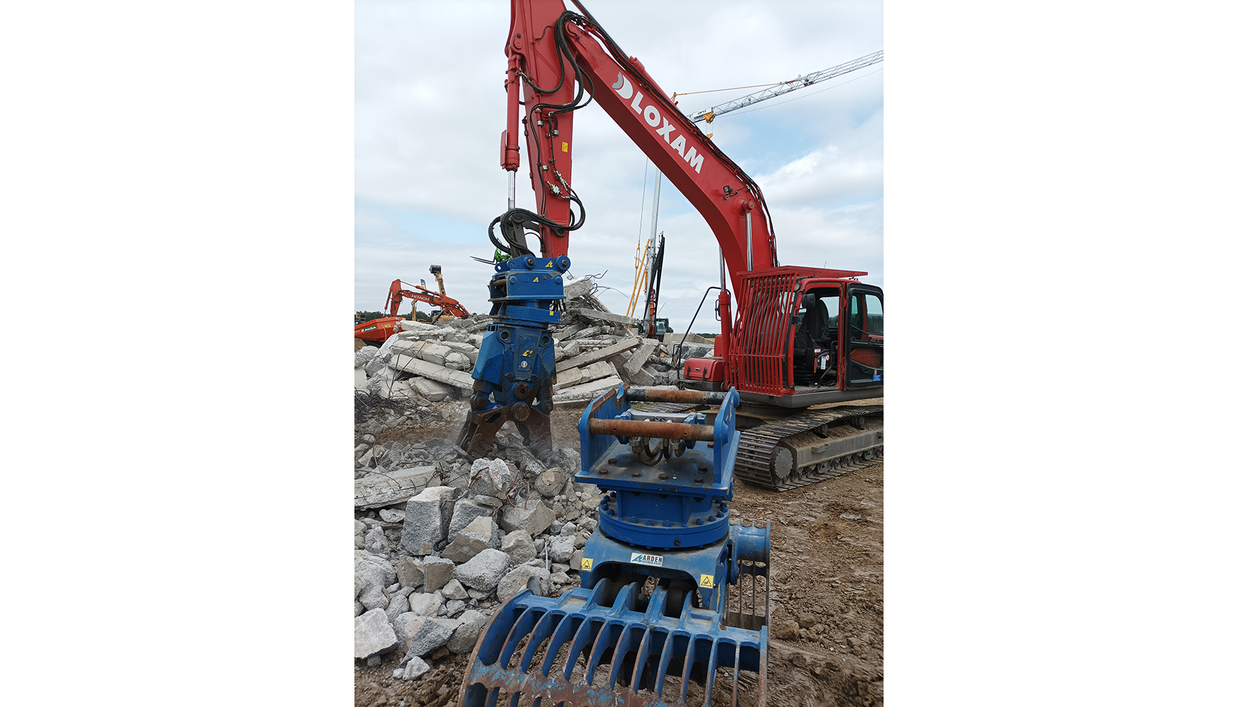 Pinza Arden S1402, cizalla universal CU022 y enganche r�pido AIO551