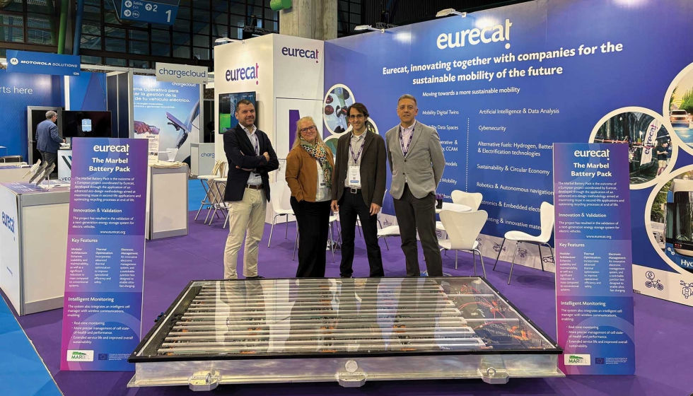 Stand de Eurecat durante el congreso internacional sobre movilidad el�ctrica celebrado a mediados de marzo en M�laga