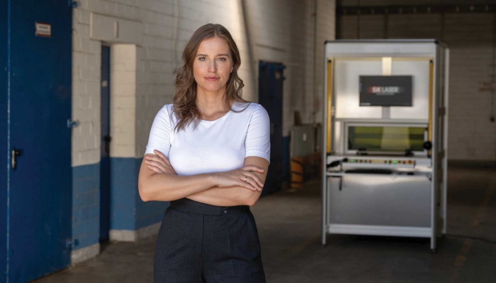 Dina Reit dirige la empresa SK Laser, fundada por su padre, Christoph Kollbach. Foto: SK Laser