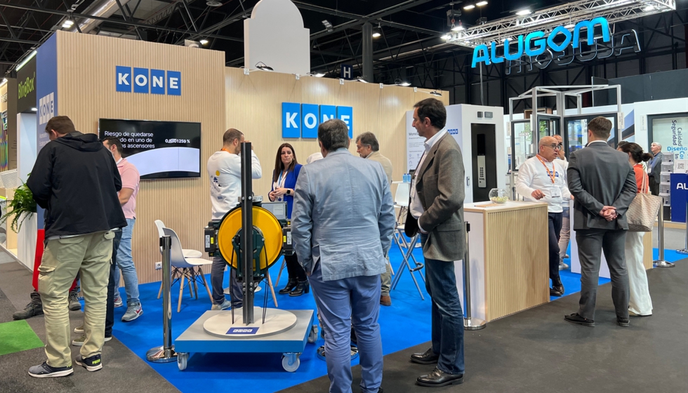 Stand de Kone en Rebuild 2025 en el que presentaron sus �ltimas innovaciones