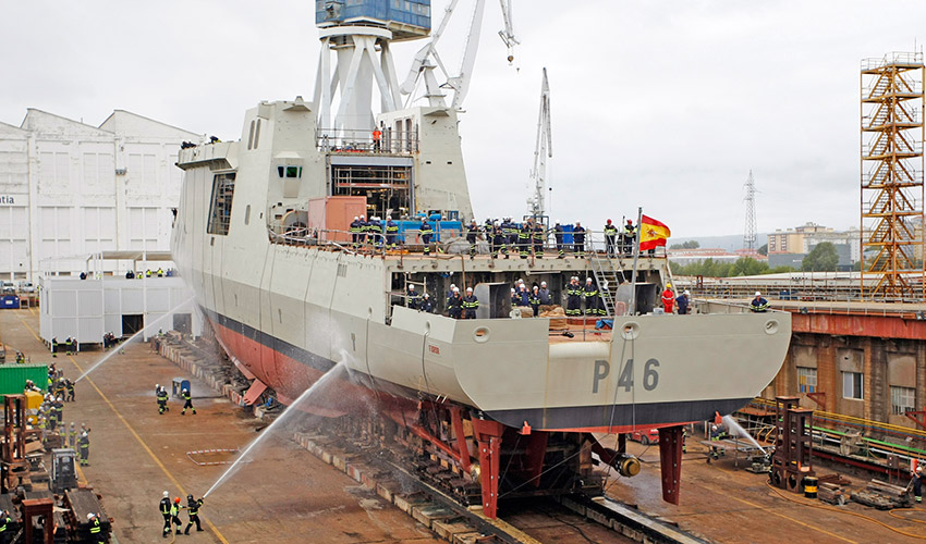 Figura 3: Botadura del buque BAM Furor (Fuente: autor)