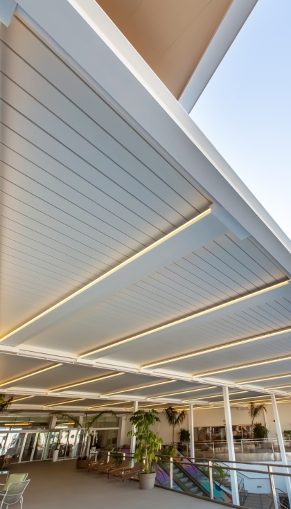 La elecci�n de un color blanco radiante...