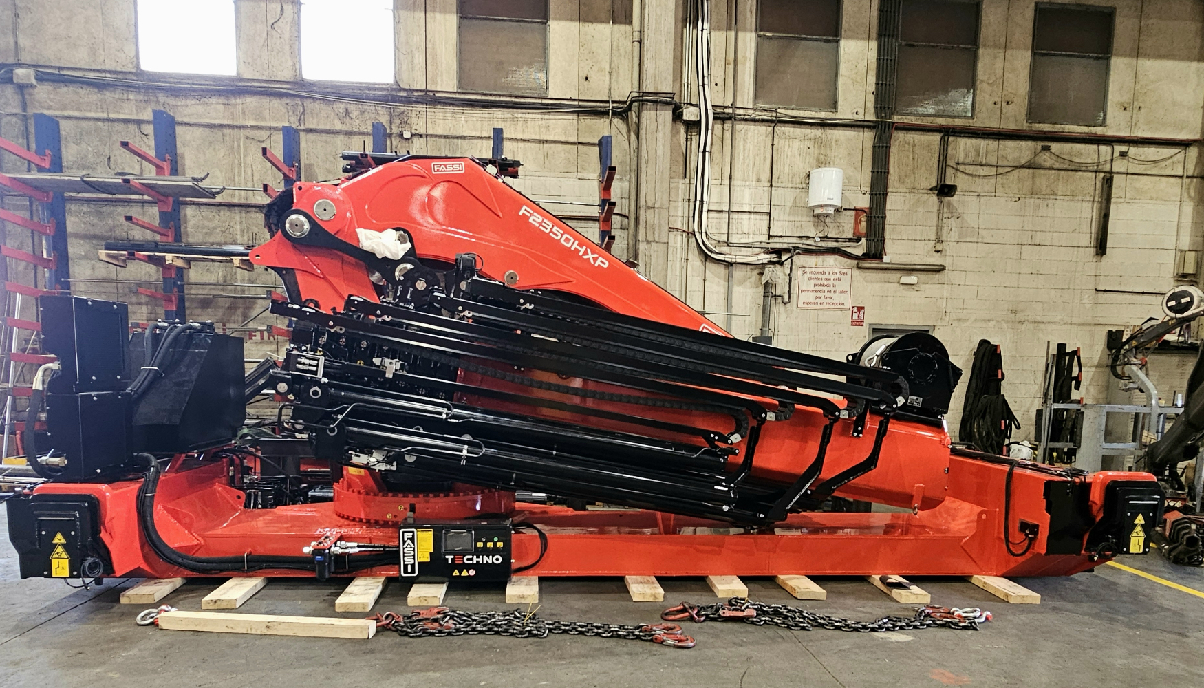 Nueva gr�a Fassi F2350 Techno, una de las grandes atracciones del stand de Transgr�as en Smopyc 2026