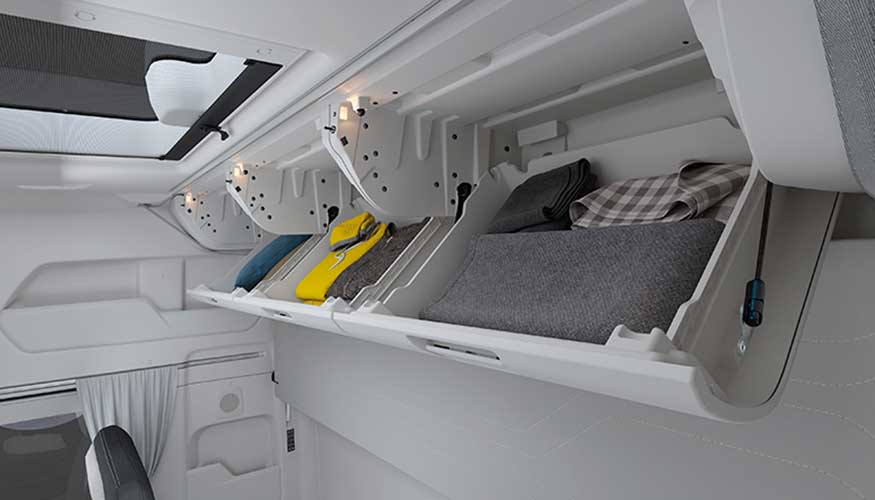 Infinidad de recovecos permiten guardar y almacenar enseres para pasar varias jornadas lejos de casa