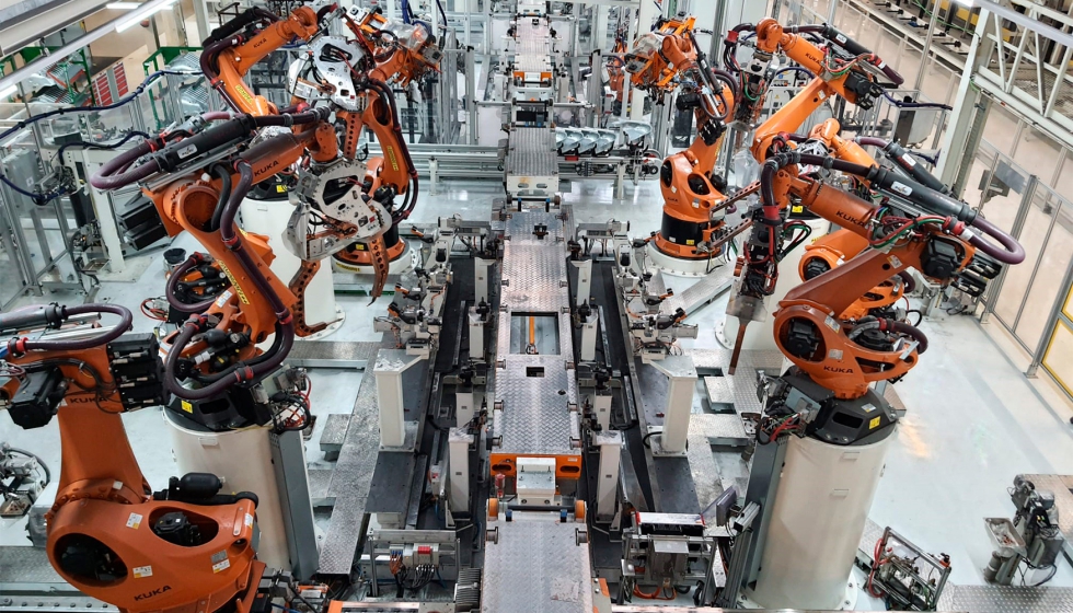 L�nea soldadura de autobastidor o plataforma