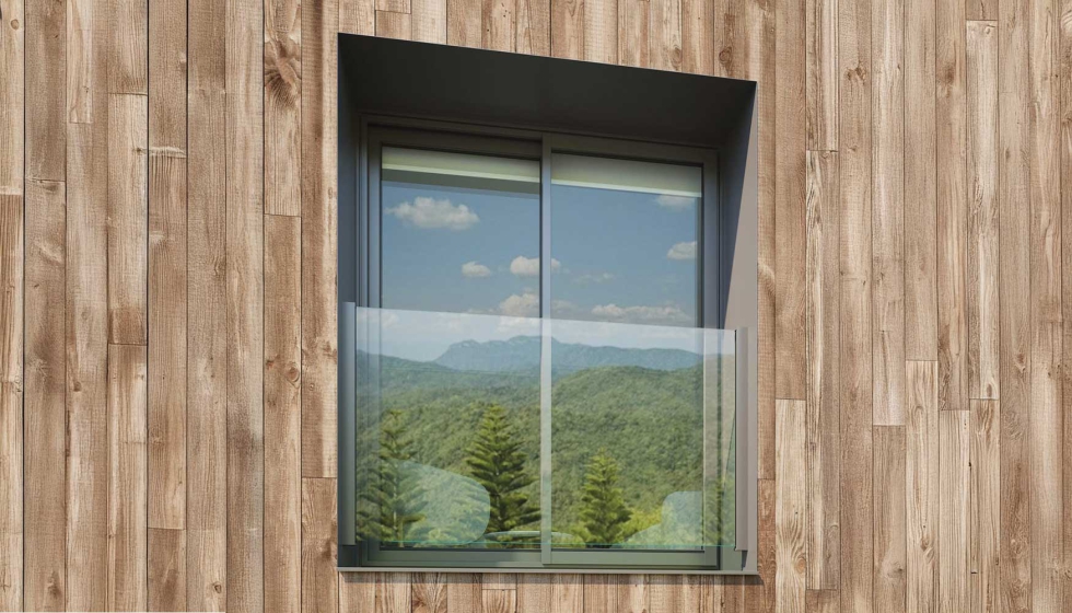 Barandilla Crystal Vision instalada en muro vista desde el exterior