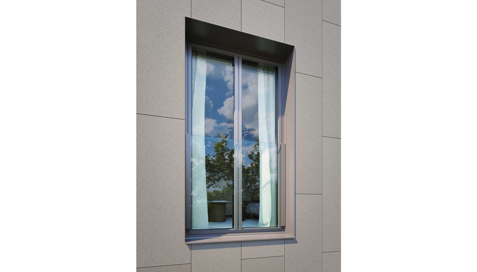 Barandilla Crystal Vision integrada en marco vista desde el exterior