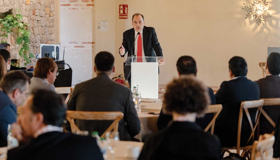 Javier Rodr�guez, presidente del Consorcio, se dirige a los asistentes en el acto inaugural de Edifica