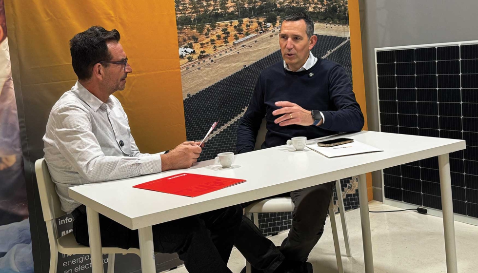 �ngel Marco, de Interempresas, entrevistando a Marc Segura