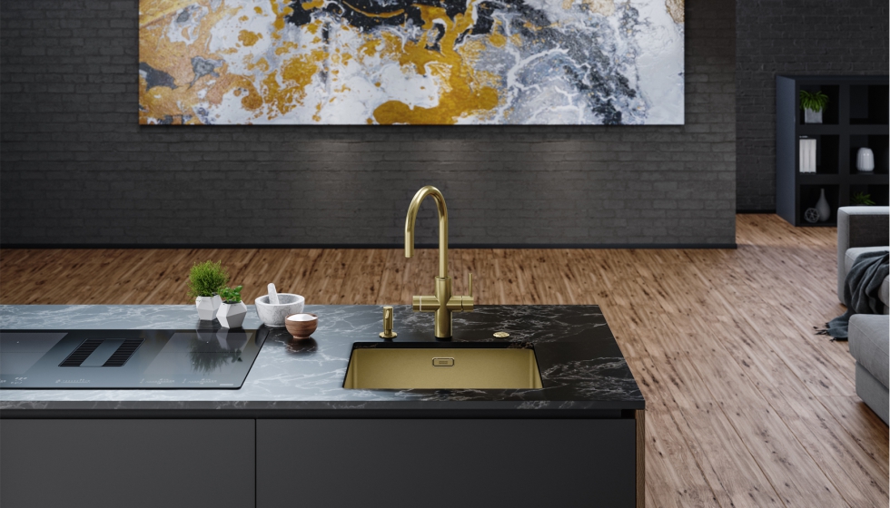 El Mythos Water Hub se configura como una soluci�n 6 en 1 que proporciona agua caliente, fr�a, filtrada a temperatura ambiente, fr�a...