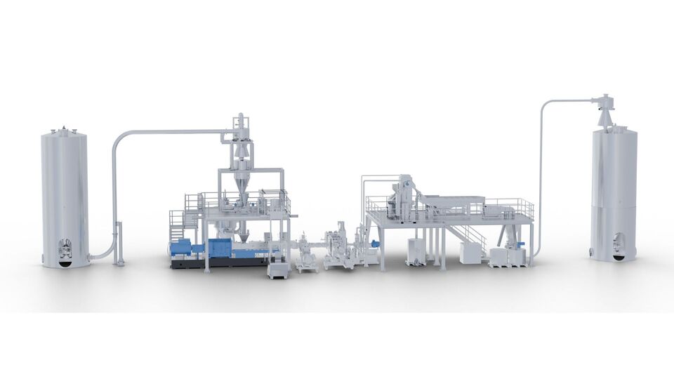 Sistema de reciclagem de PET da Coperion em exibi��o na Chinaplas 2026