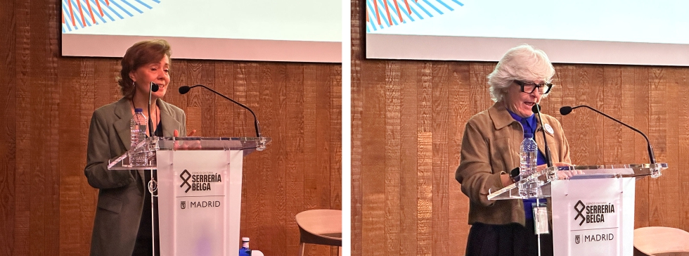 Elena Hernando, directora General de Patrimonio Cultural del Ayuntamiento de Madrid (izquierda) y Delia Piccirilli, directora Art�stica de LuzMadrid...