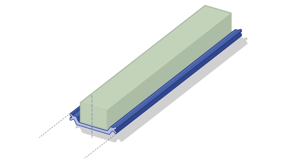 Espuma aislante RPET Foam de Technoform, integrada ya al perfil de poliamida