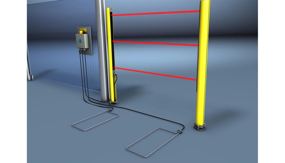 Imagen 5: La carretilla elevadora silencia la barrera fotoel�ctrica mediante dos bucles de inducci�n, pero el peligro sigue ah�...