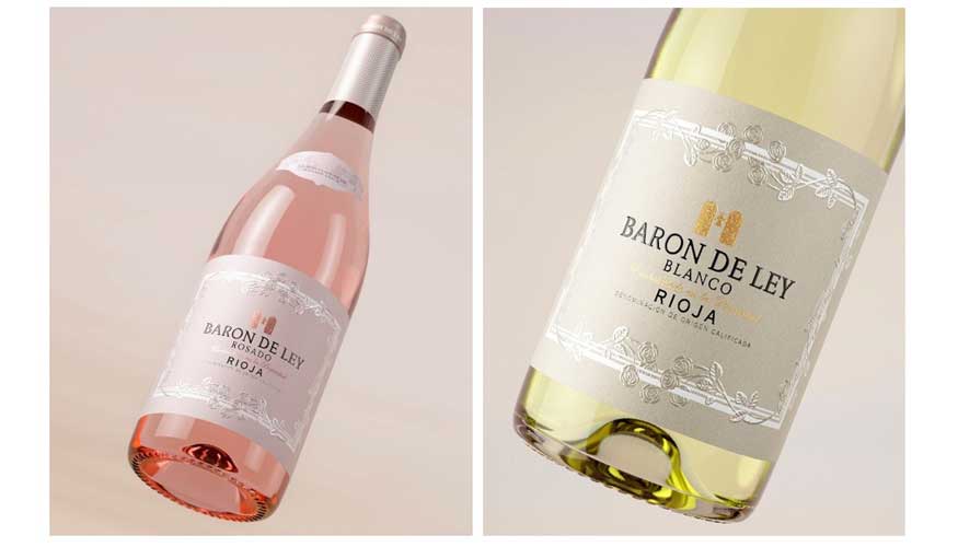 Nueva presentaci�n de los vinos blanco y rosado de Bar�n de Ley con botella borgo�a y etiqueta redise�ada