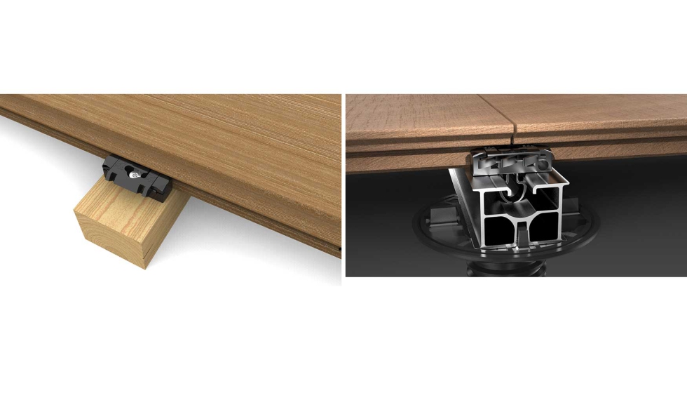 O sistema Shark Clip funciona com ripas de alum�nio e tamb�m com ripas de madeira e parafusos tradicionais...