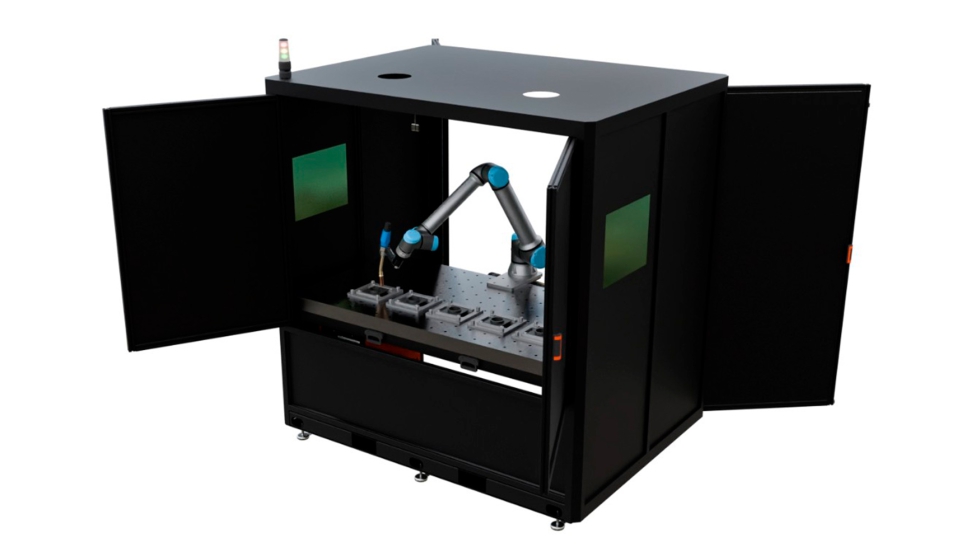 ATX-Weld One consta de una c�lula de soldadura automatizada con robot integrado y mesa de trabajo para ciclos repetitivos...