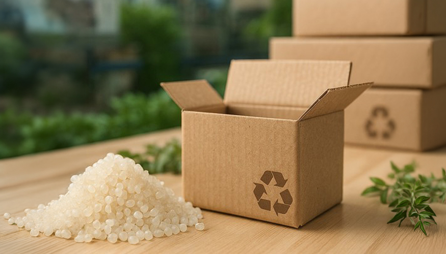 El fabricante de adhesivos Follmann reduce el uso de recursos f�siles con materias primas renovables. Imagen: Follmann