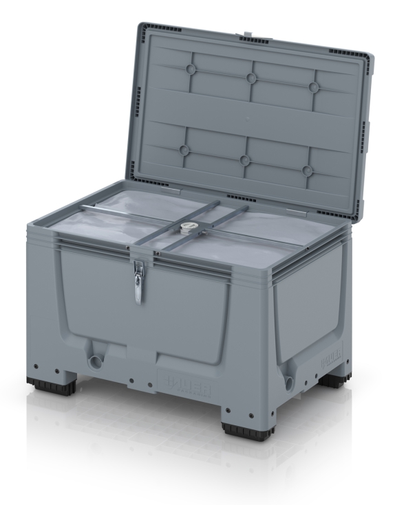 Auer combina un contenedor reutilizable resistente con bolsas interiores reemplazables. Imagen: Auer Packaging